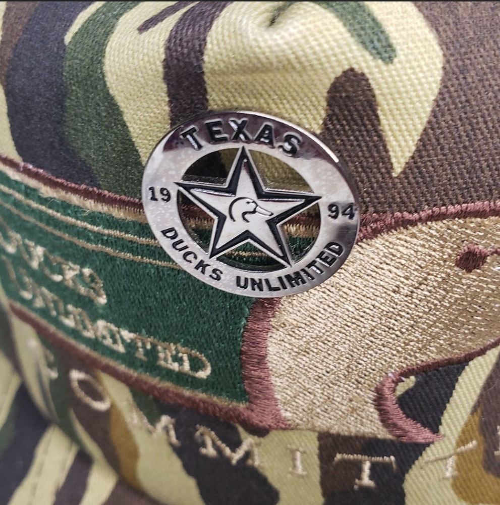 Vintage Rare Ducks Unlimited Committee Camo Snapback Cap/Hat with 1994 badge pin - Picture 4 of 8